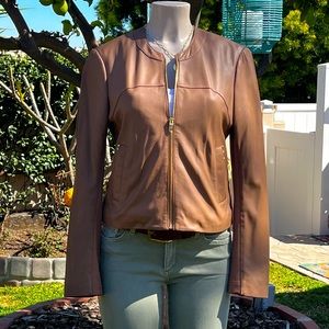 Via Spiga Lambskin Leather Jacket (M)